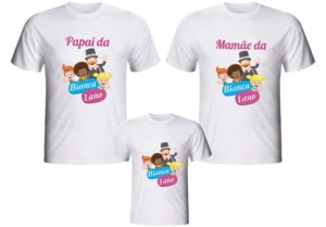 Camisetas para aniversários personalizamos com qualquer tema que escolher