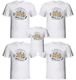 Kit 5 Camisetas Boteco para aniversário personalizada temática ou com sua arte